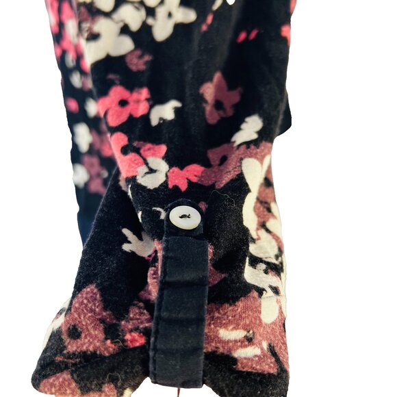 Anne Klein Womens XL Tunic Floral Print 3/4 Rolltab Sleeve Henley Neck - Picture 6 of 11